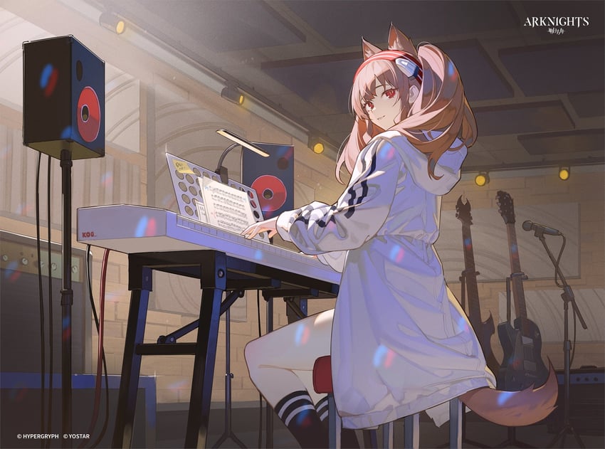 明日方舟、安洁莉娜 (明日方舟) 1名女孩 放大器 兽耳毛 兽耳 B.C. Rich