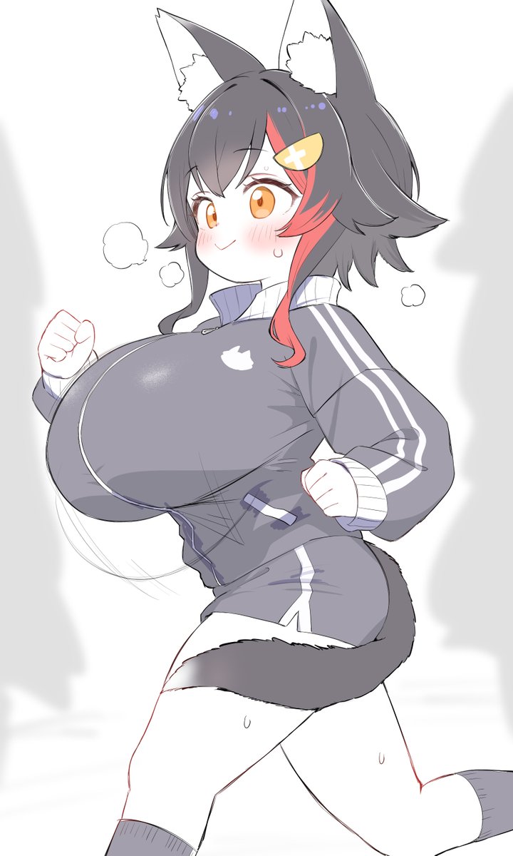 Hololive、大神澪 1名女孩 异形乳量 (大) 替换服装 兽耳毛 兽耳
