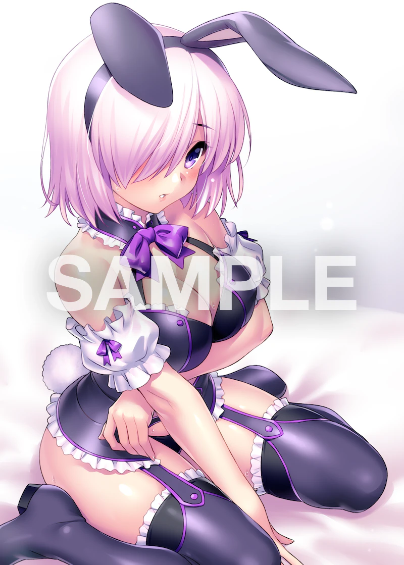 Fate/Grand Order、Fate系列、玛修·基列莱特 1名女孩 替换服装 兽耳发箍 兽耳 手臂托在乳房下