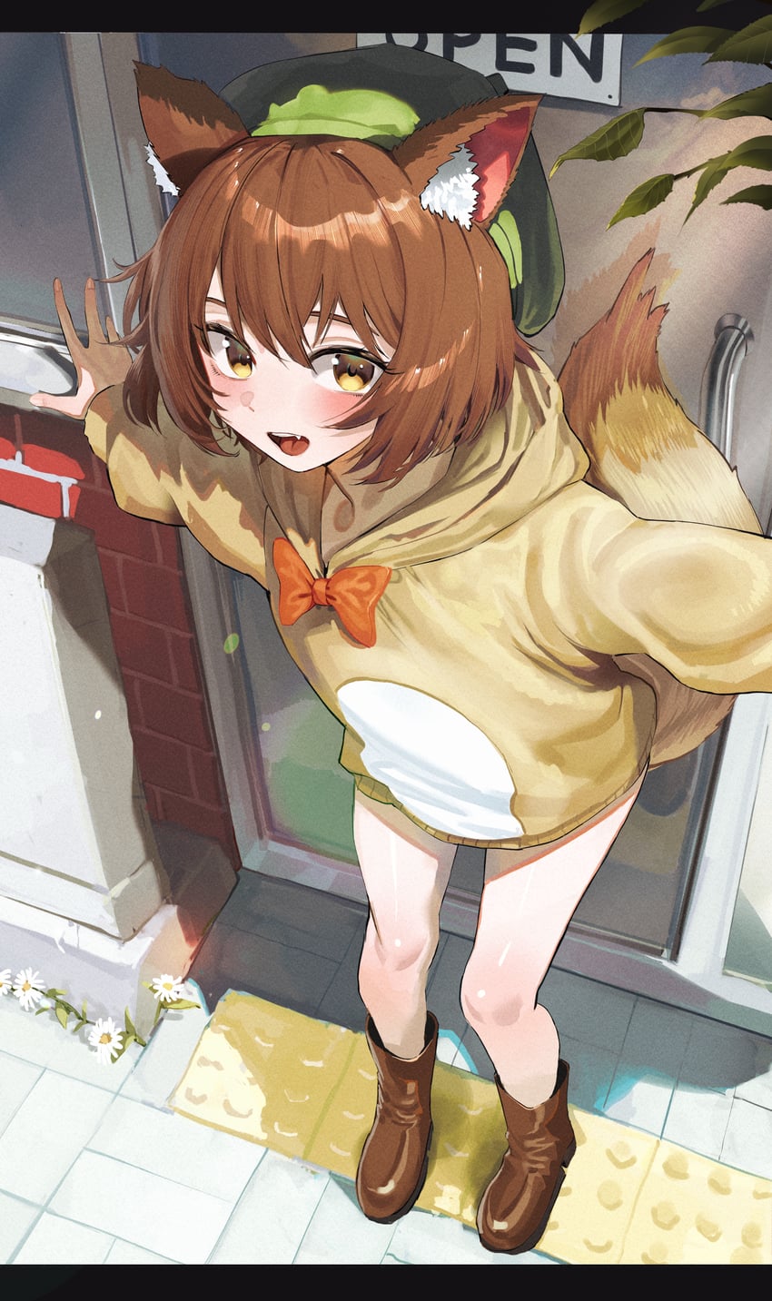 原创 1名女孩 :D 兽耳毛 兽耳 贝雷帽