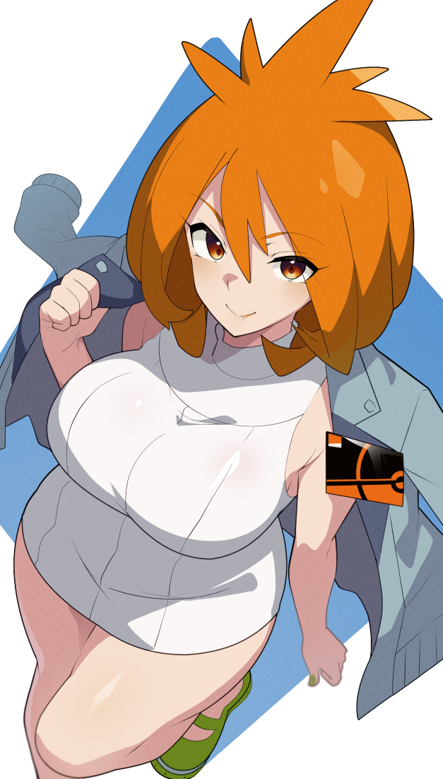 宝可梦、宝可梦银行、布丽姬特（宝可梦） 1名女孩 露肩 脸红 乳房 卡片