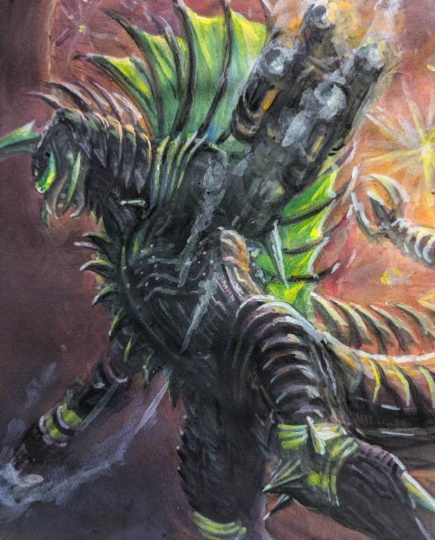 godziburst、哥斯拉系列、gatling gigan 手臂炮 铠甲 圆锯 半机械人 尖牙