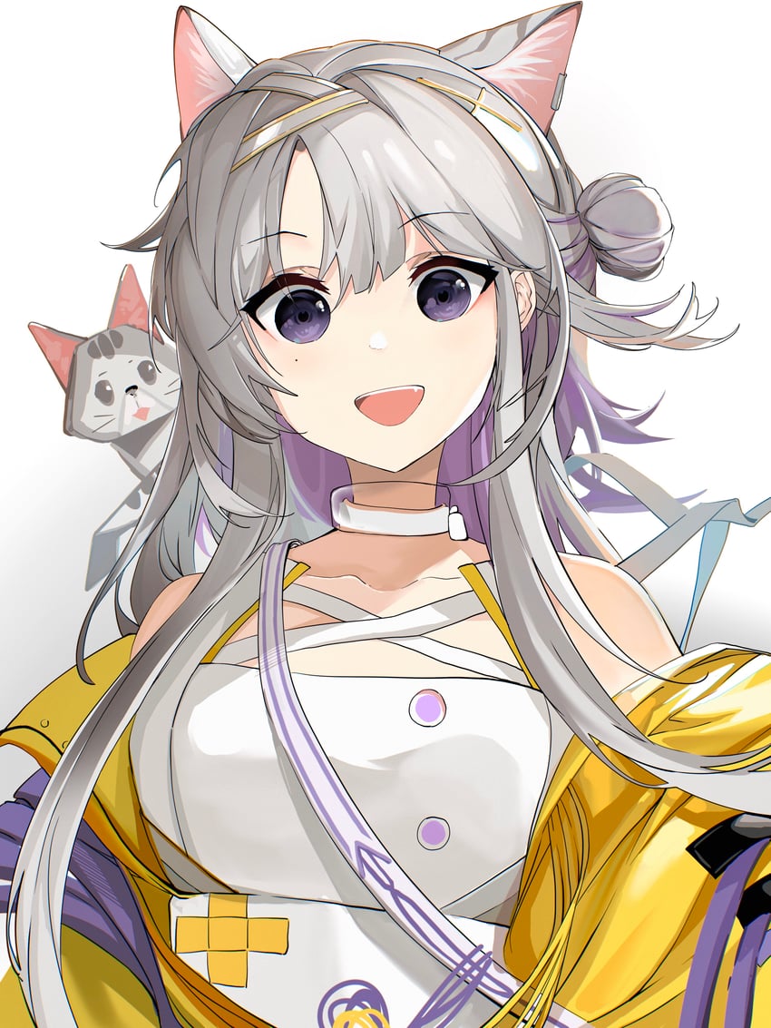明日方舟、风丸 (明日方舟) 1名女孩 :D 兽耳毛 兽耳 作者名
