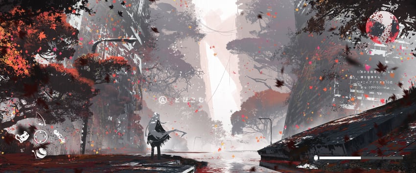 原创、Iz (asteroid_ill) 1名女孩 秋天 鸟 黑裤子 黑色斗篷