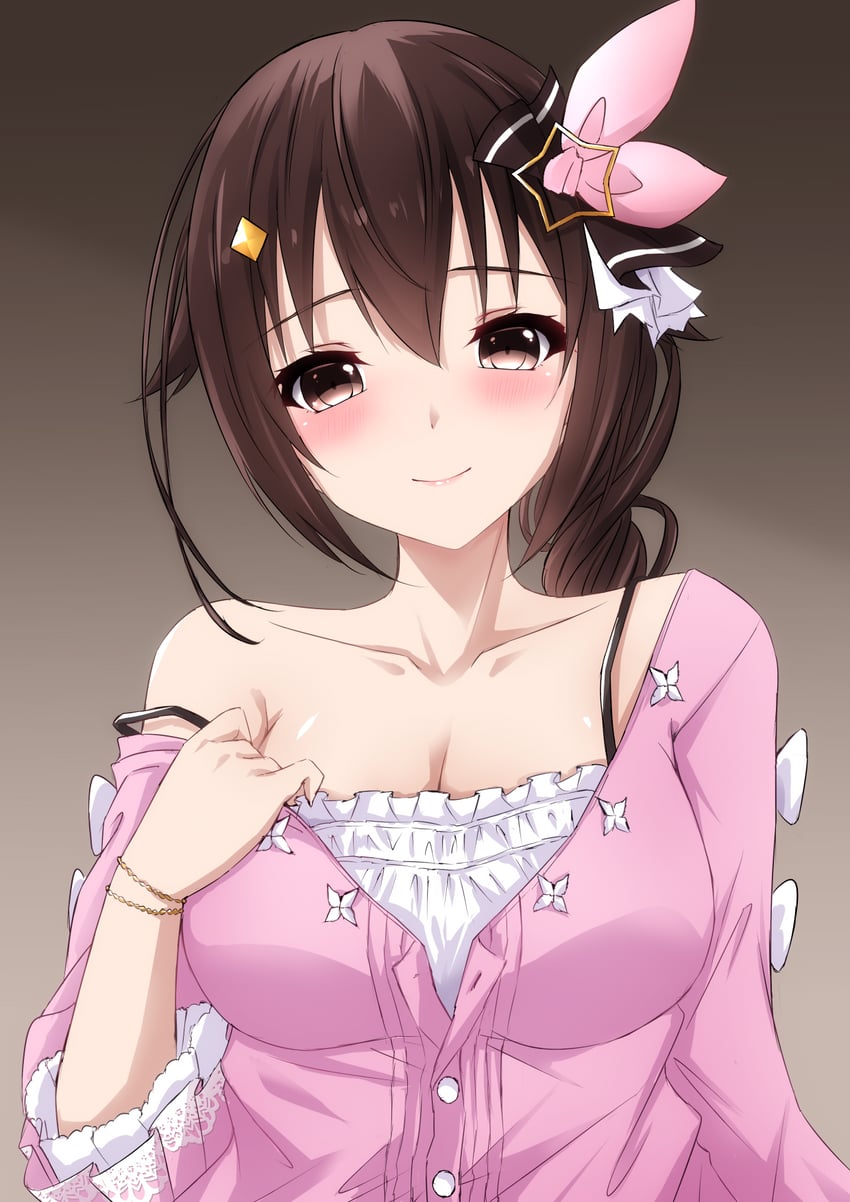 Hololive、时乃空、时乃空 (便装) 1名女孩 脸红 辫子 辫子马尾 乳房