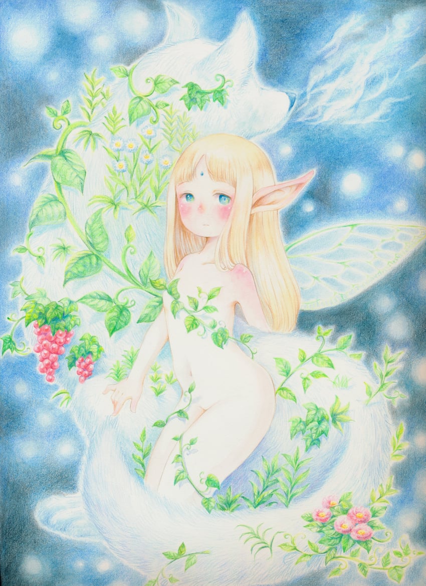 原创 1名女孩 金发 蓝眼 乳房 无表情