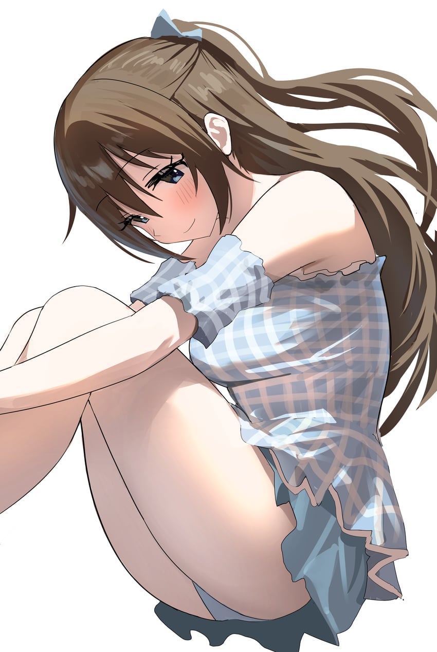 Love Live!、Love Live! 虹咲学园学园偶像同好会、樱坂雫 1名女孩 蓝色蝴蝶结 蓝眼 蓝色内裤 蓝色衬衫