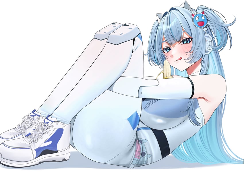 胜利女神：妮姬、米卡米 (妮姬) 1名女孩 兽耳耳机 兽耳 香蕉 露肩