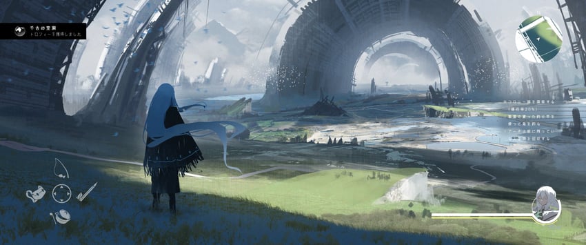 原创、Iz (asteroid_ill) 1名女孩 成就达成 鸟 黑色连衣裙 黑色斗篷