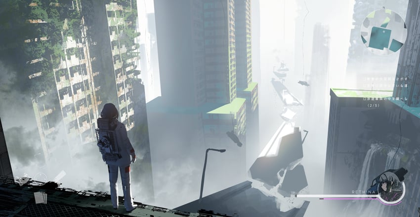 原创、瑞希娜 (Asteroid Ill) 1名女孩 背包 包 黑发 灌木