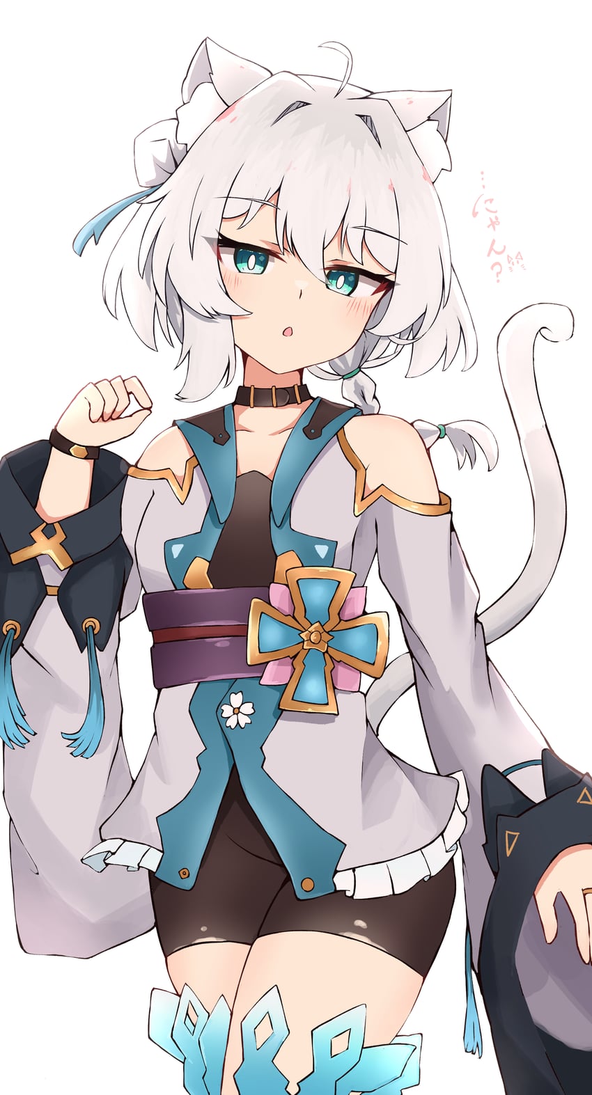 原创 1名女孩 呆毛 兽耳毛 兽耳 露肩