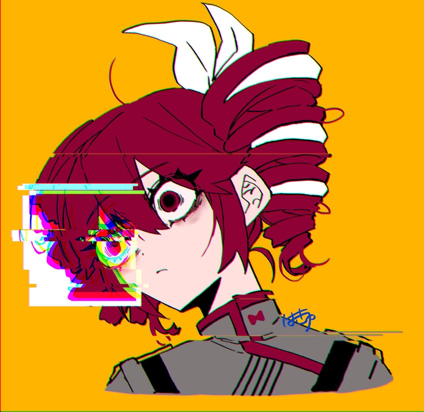 Synthesizer V、UTAU、重音Teto 1名女孩 眼袋 蝴蝶结 闭嘴 钻头发