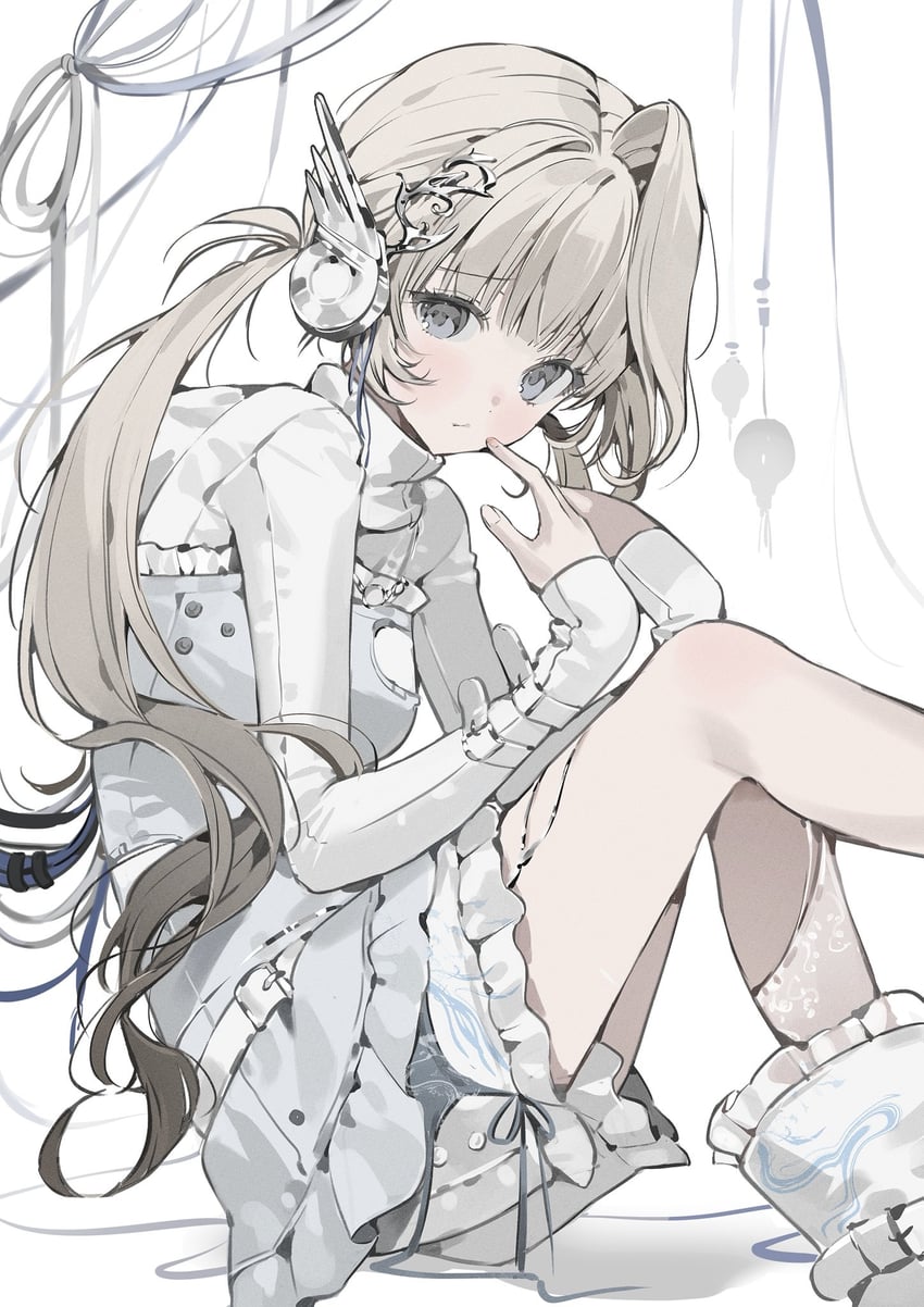原创 1名女孩 撇嘴 踝靴 腰带 皮带扣靴