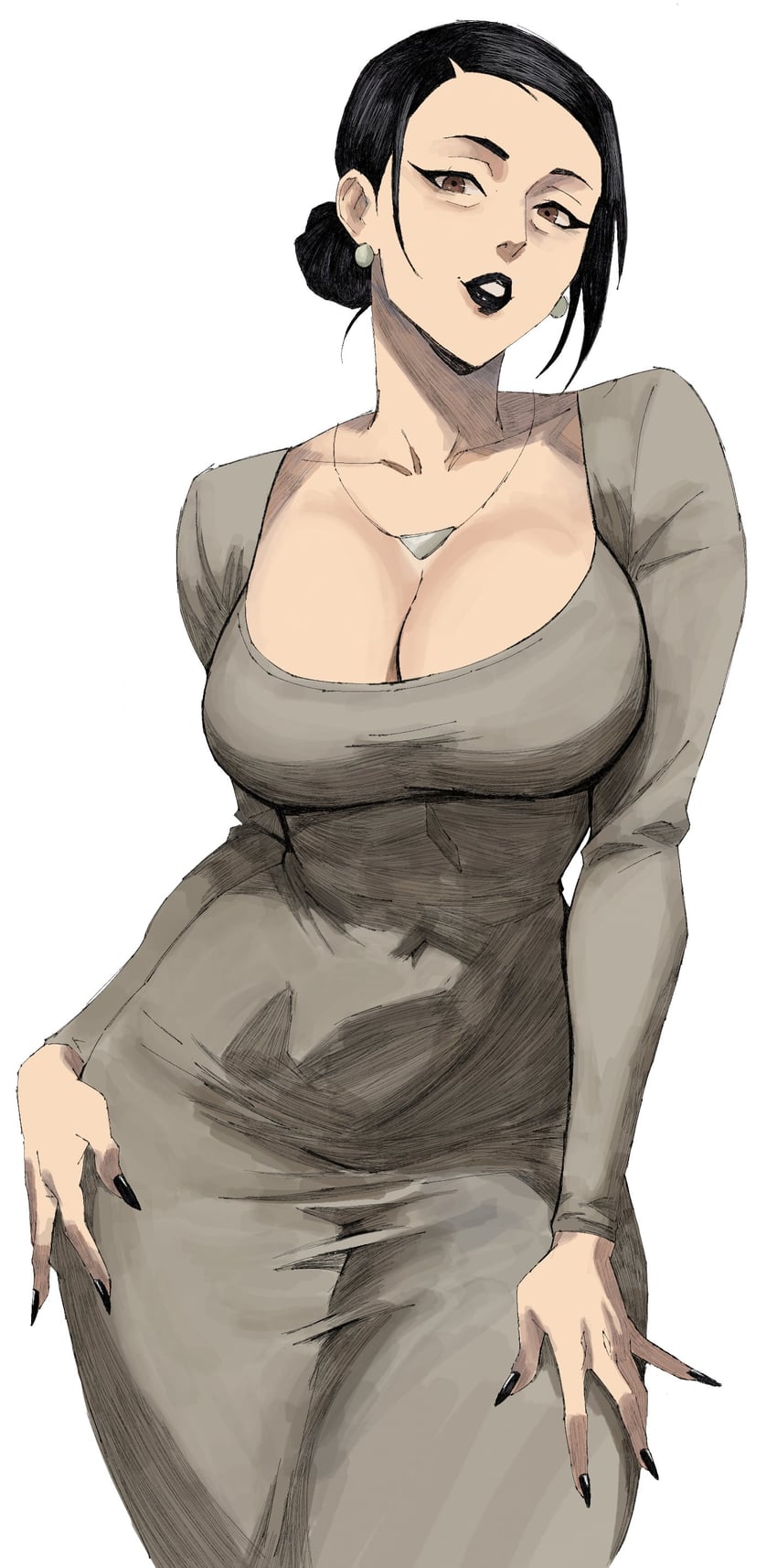无敌少侠 (系列)、黛比·格雷森 1名女孩 黑发 黑唇 黑色指甲 乳房