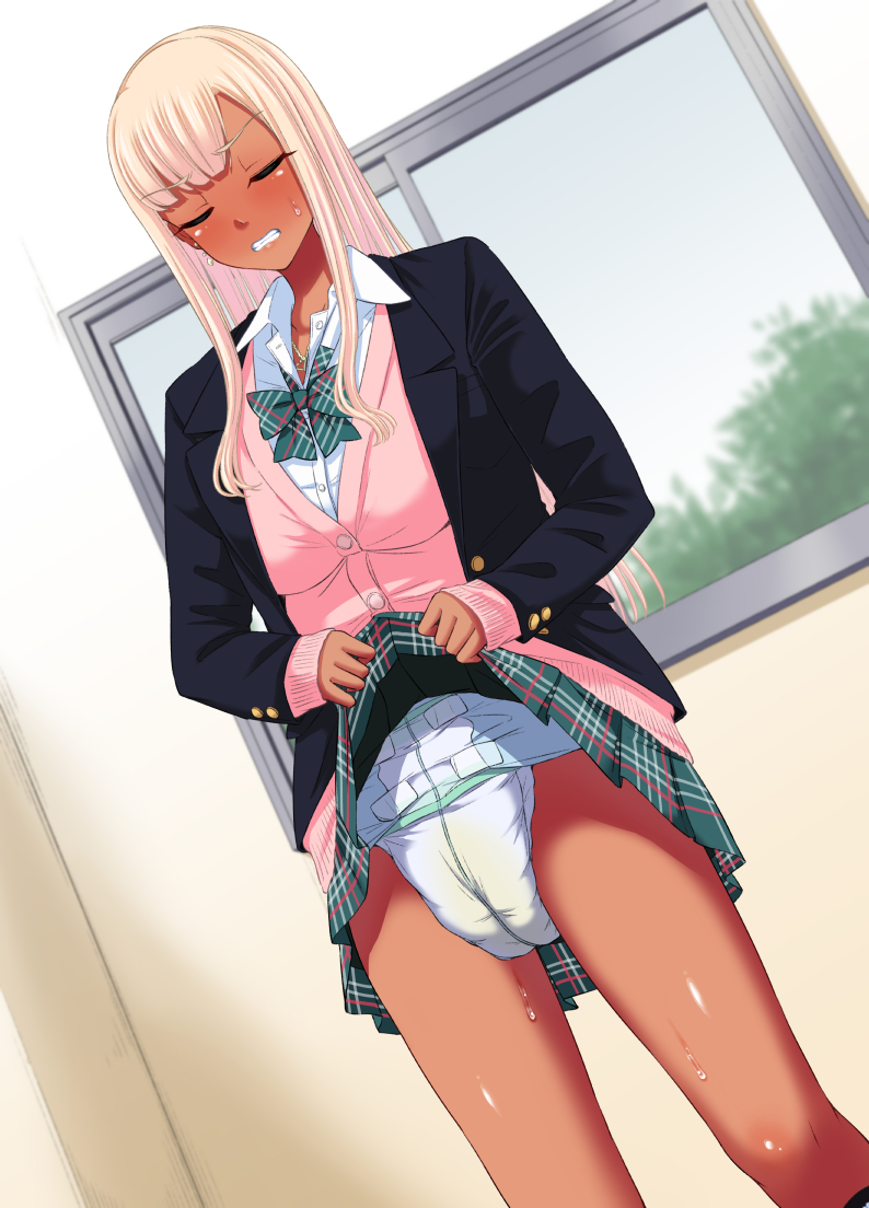 原创 1名女孩 水蓝色蝴蝶结 水蓝色蝴蝶结 水蓝色裙子 黑色夹克