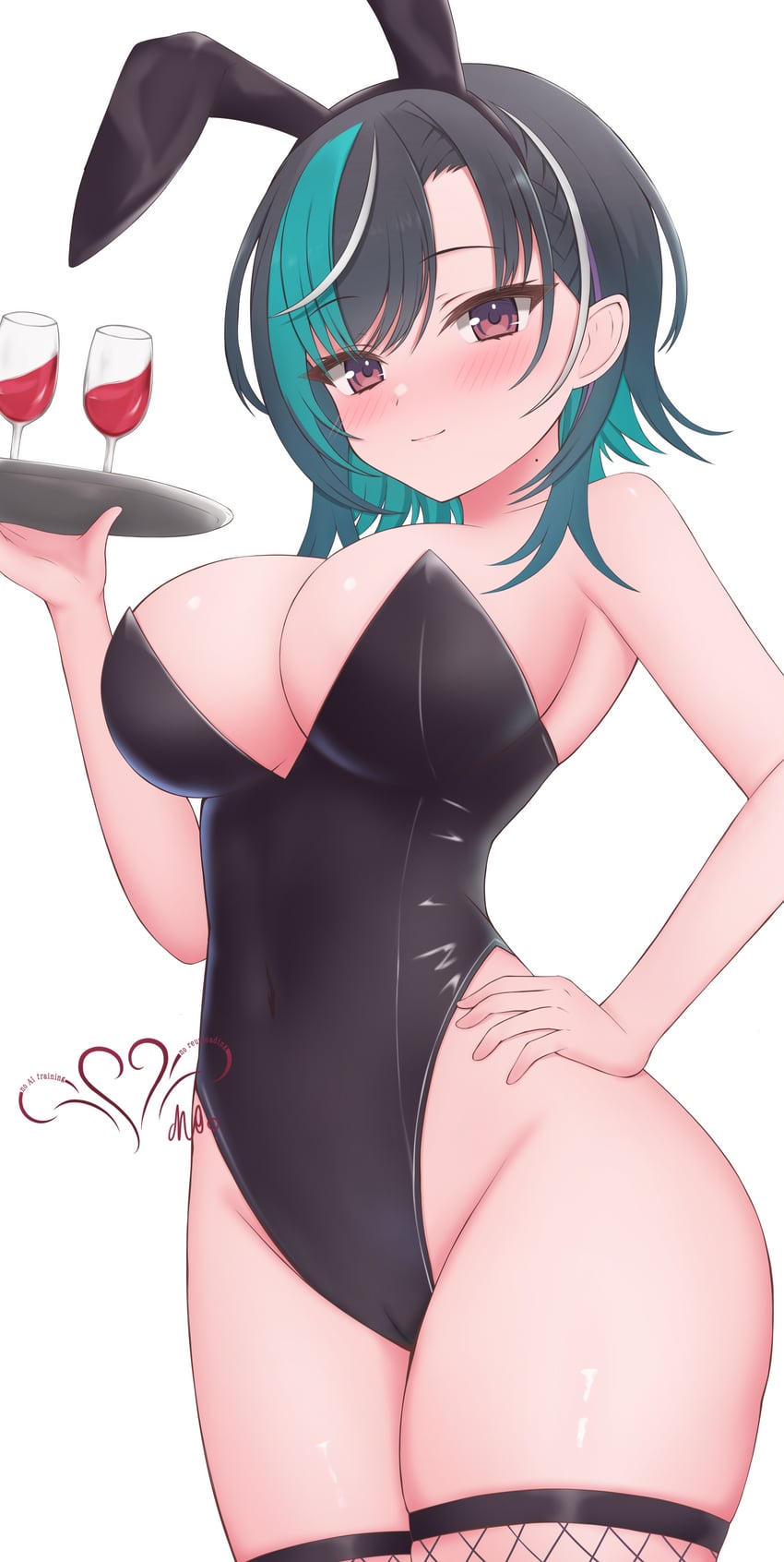 Hololive、hololive DEV_IS、龙胆千早 1名女孩 替换服装 兽耳发箍 兽耳 水色发