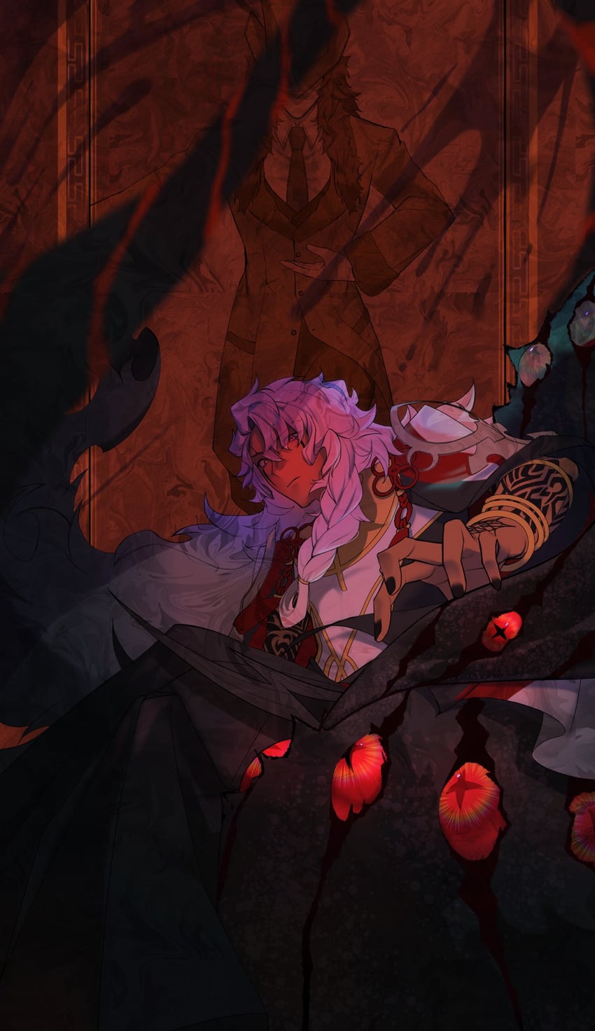 Fate/Grand Order、Fate系列、魔神柱 (Fate) 1名男孩 臂环 黑色指甲 手链 辫子