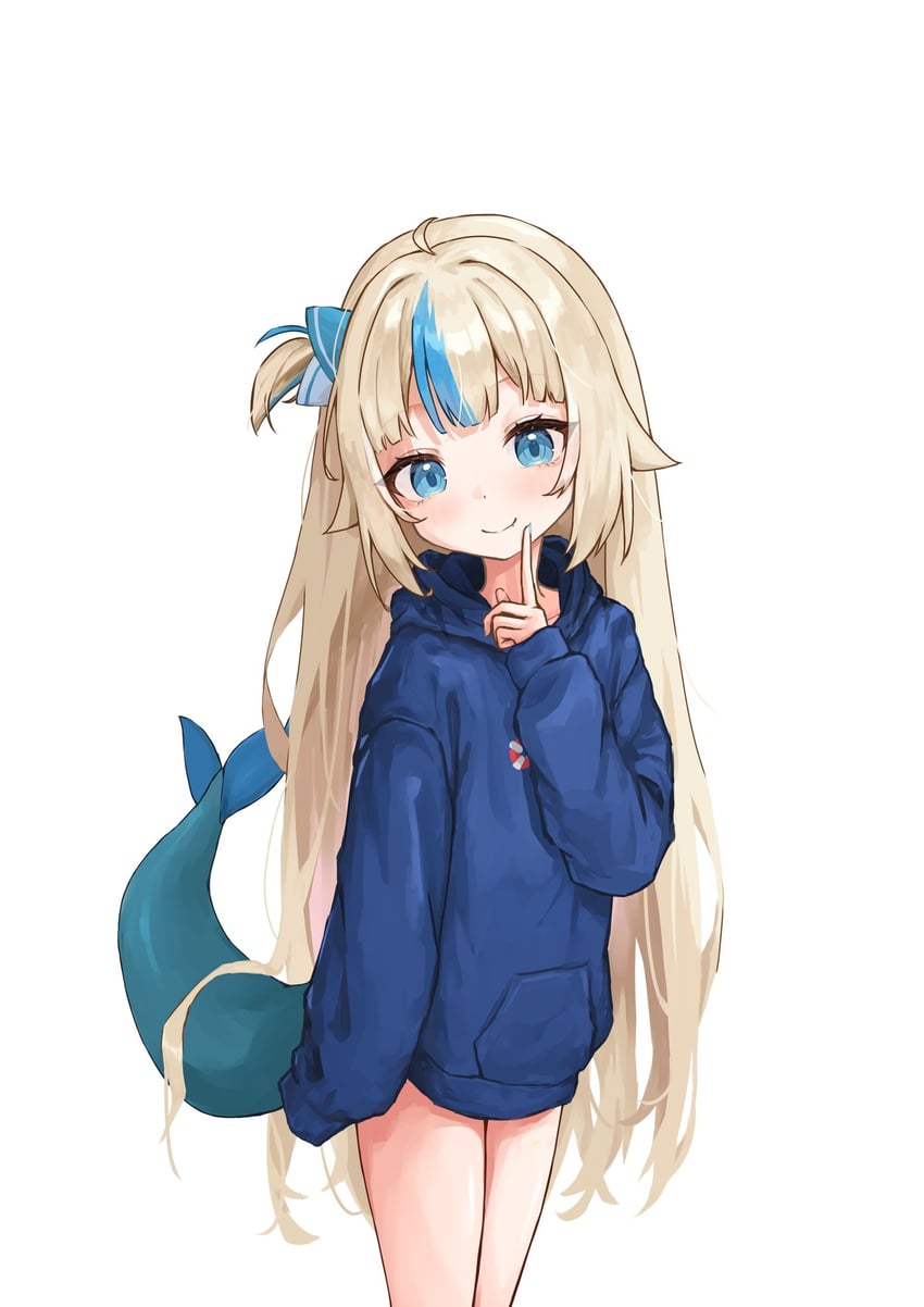 个人势虚拟主播、Sameko Saba 1名女孩 呆毛 替换服装 裸腿 金发