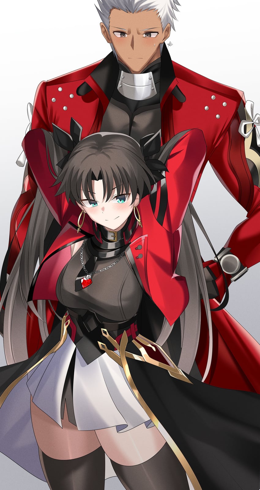Fate/stay night、Fate系列、崩坏：星穹铁道 1名男孩 1名女孩 黑发 黑衬衫 蓝眼