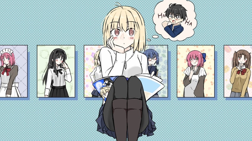 月姬、月姬 (重制版)、爱尔奎特·布伦史塔德 1名男孩 6个以上女孩 呆毛 围裙 黑瞳