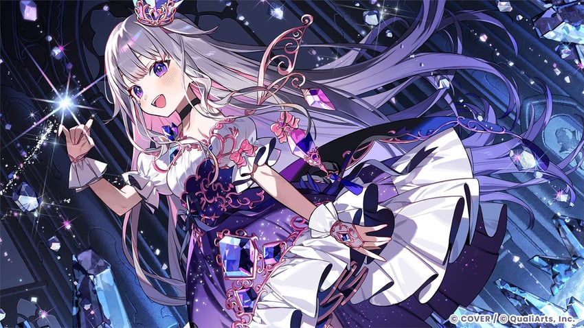 Hololive、Hololive Dreams、Hololive英语 1名女孩 :D 露肩 黑色项圈 婚礼长手套