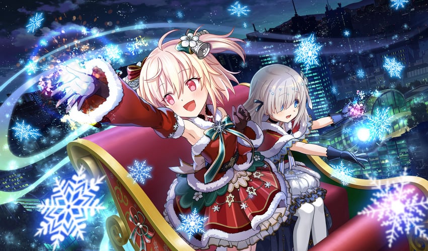 魔法纪录 魔法少女小圆外传、魔法少女小圆、魔法少女小圆 Magia Exedra 2名女孩 呆毛 腋下 露肩 铃铛