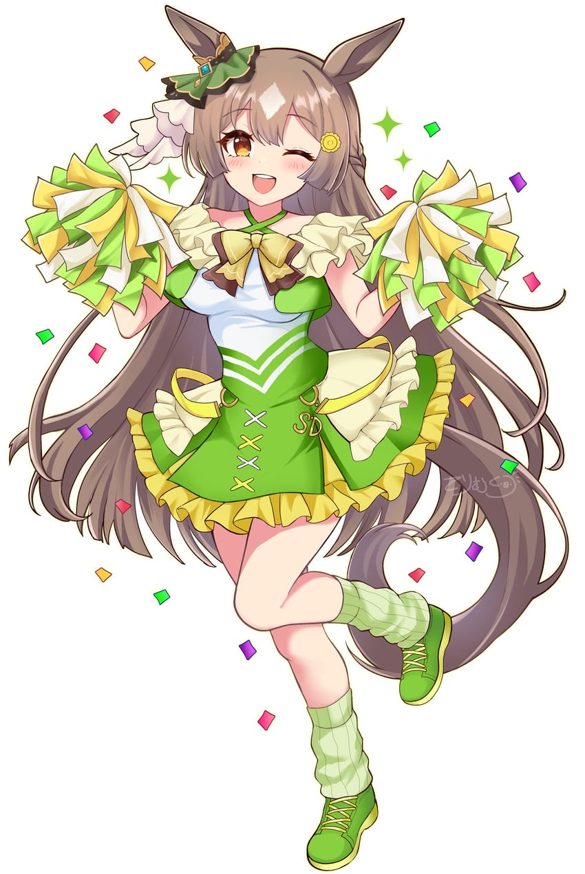 赛马娘、里见光钻 (赛马娘) 1名女孩 :D 微笑 兽耳 脸红