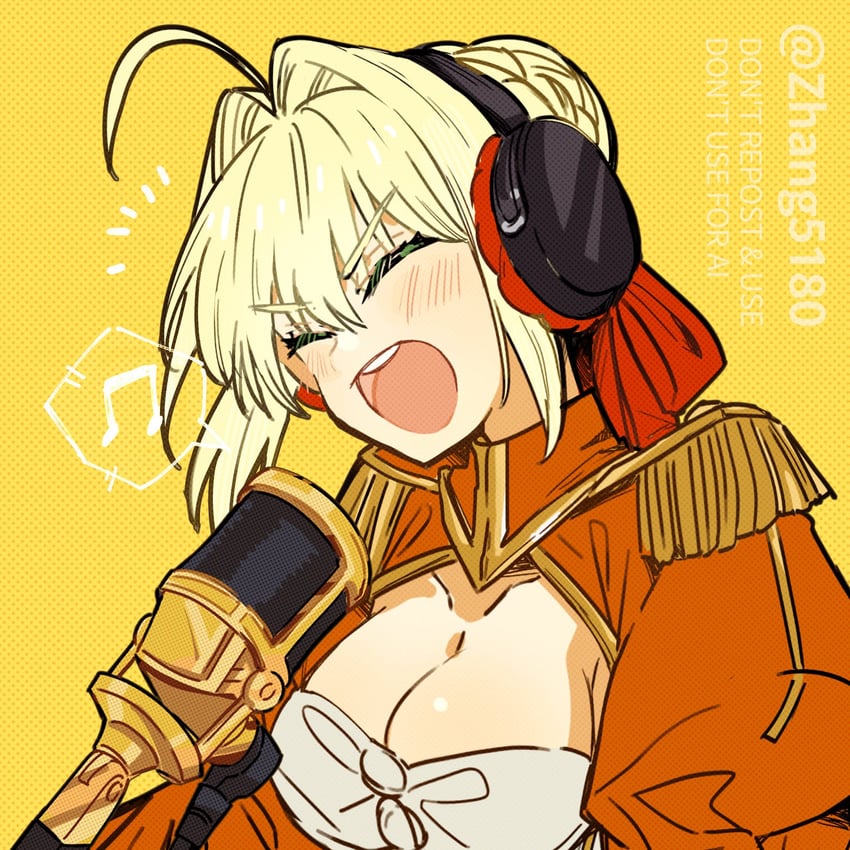 Fate系列、尼禄·克劳狄乌斯 (Fate)、尼禄·克劳狄乌斯 (Fate/Extra) 1名女孩 呆毛 辫子 编发基底 乳房