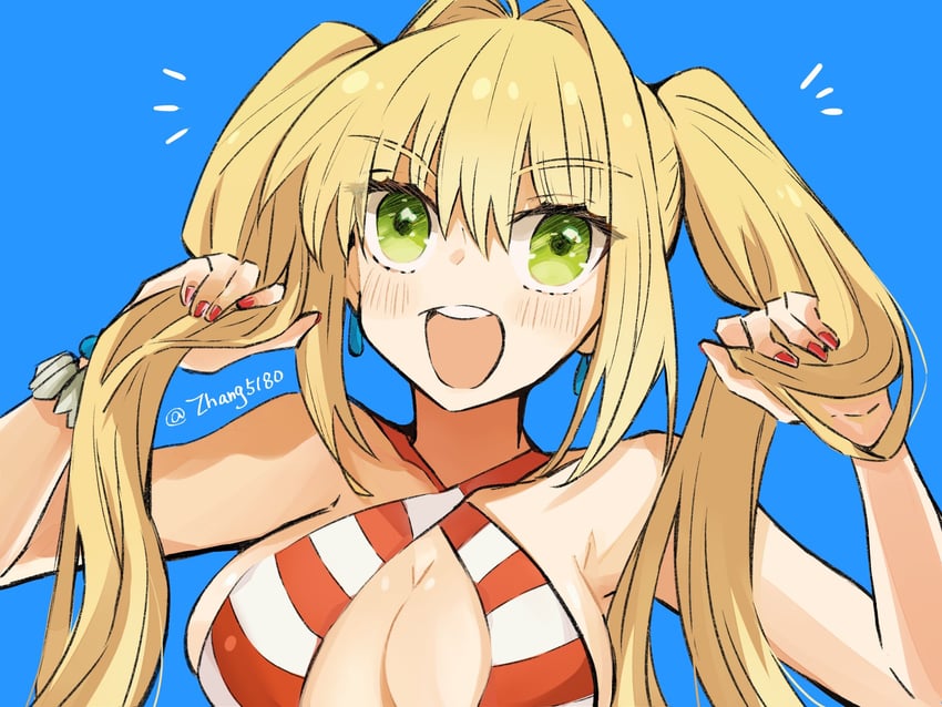 Fate/Grand Order、Fate系列、尼禄·克劳狄乌斯 (Fate) 1名女孩 :D 呆毛 珠子手链 珠子