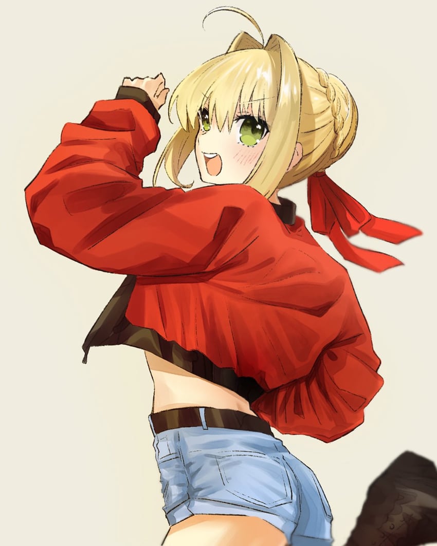 Fate系列、尼禄·克劳狄乌斯 (Fate) 1名女孩 呆毛 屁股 腰带 黑色皮带