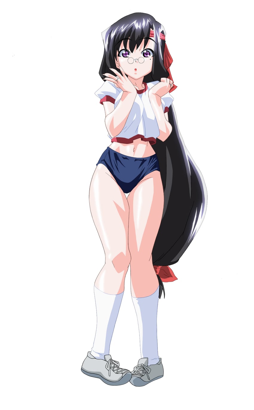 魔法玉、町村咲夜 1名女孩 赛璐珞上色 黑发 乳房 灯笼裤