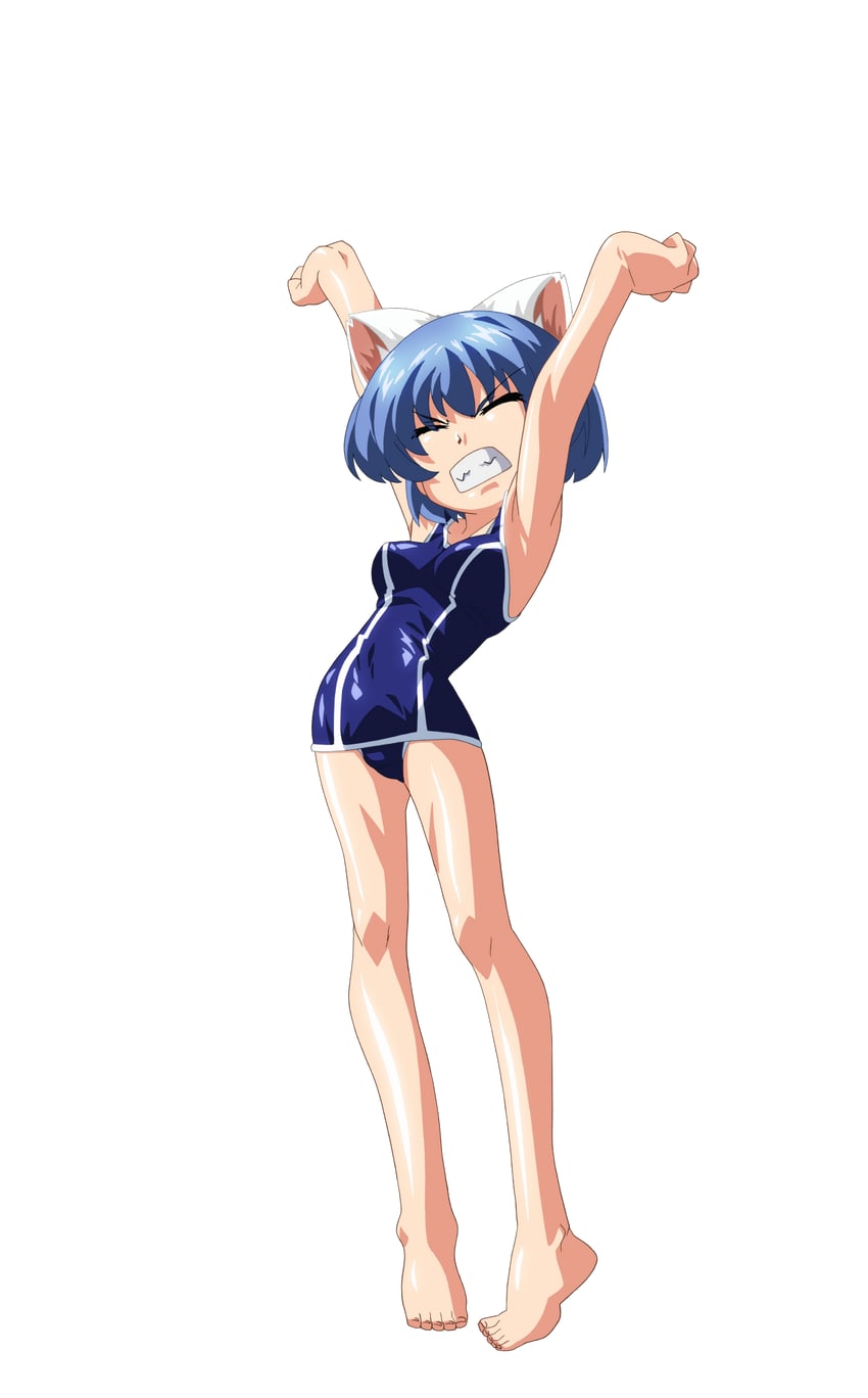 魔法玉、芽衣 (魔法少女☆太郎) 1名女孩 兽耳 赛璐珞上色 腋下 举起双手