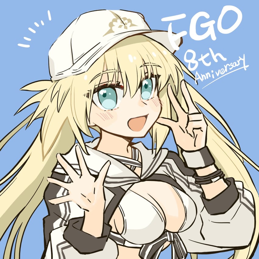 Fate/Grand Order、Fate系列、阿尔托莉雅·卡斯特 (Fate) 1名女孩 周年纪念 水色瞳 棒球帽 比基尼