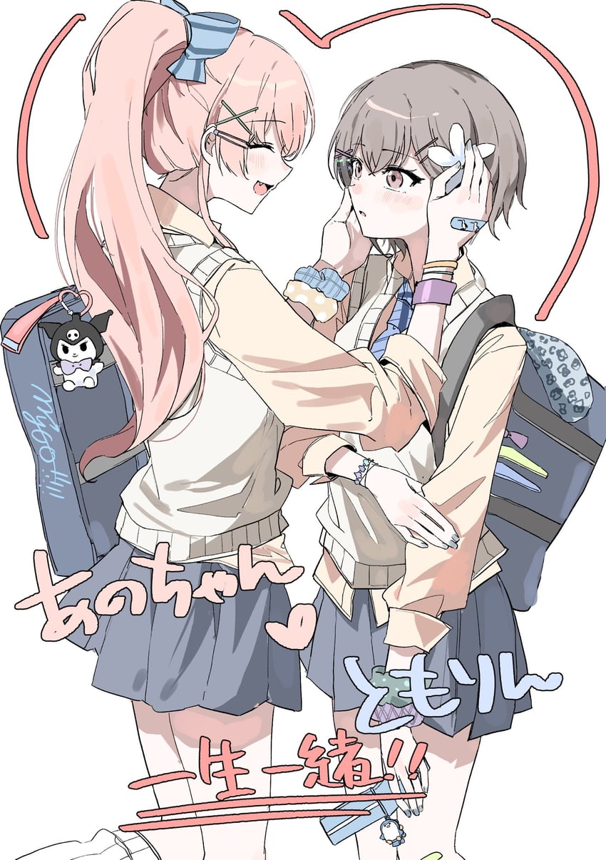 BanG Dream!、Bang Dream! It's MyGO!!!!!、三丽鸥 2名女孩 包 包包挂饰 创可贴 蓝色包包