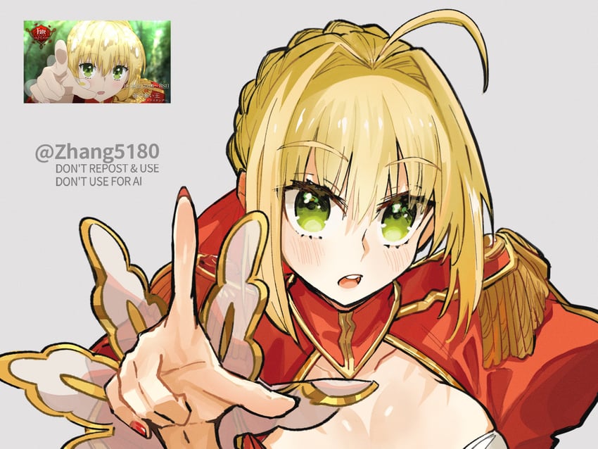 Fate/Extra、Fate/EXTRA Last Encore、Fate系列 1名女孩 呆毛 动画截图嵌入 辫子 编发基底