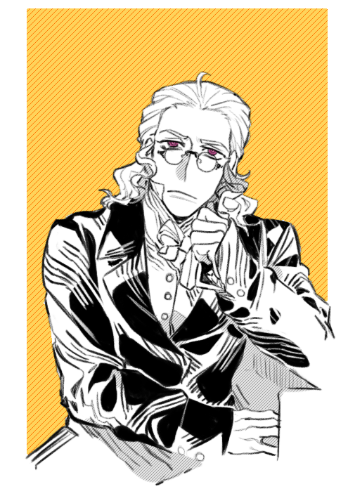 Classicaloid、弗朗茨·舒伯特 (Classicaloid) 1名男孩 闭嘴 手撑肘部 皱眉 眼镜