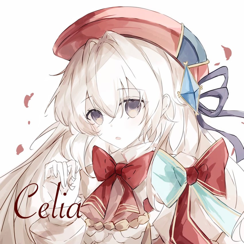 韵律源点 Arcaea、光 (Arcaea)、光 (断片) (韵律源点) 1名女孩 阿斯科特领巾 贝雷帽 蝴蝶结 蝶形领结