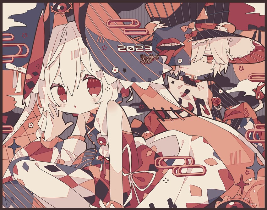 原创 1名男孩 1名女孩 2023年 惊讶 兽耳