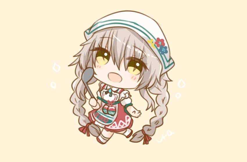 炽焰天穹、夏洛特·斯科普夫斯卡娅、charlotta skopovskaya (a dinner of devoted love) 1名女孩 软帽 辫子 Q版 仅限Q版