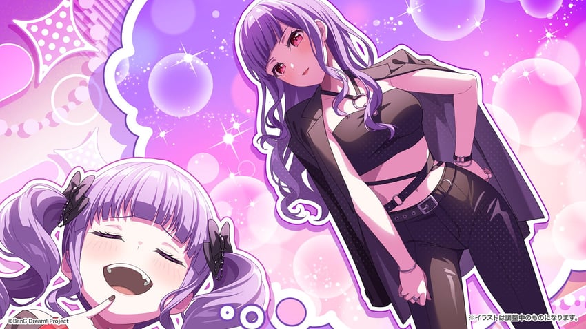 BanG Dream!、少女乐团派对！、宇田川亚子 1名女孩 年龄增长 腰带 黑色皮带 黑色夹克