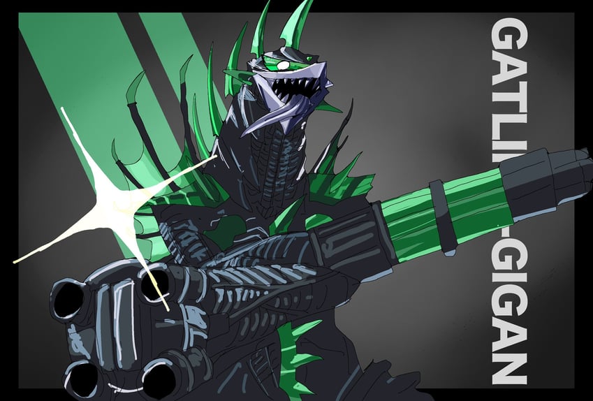 godziburst、哥斯拉系列、gatling gigan 铠甲 突击面罩 圆锯 半机械人 尖牙