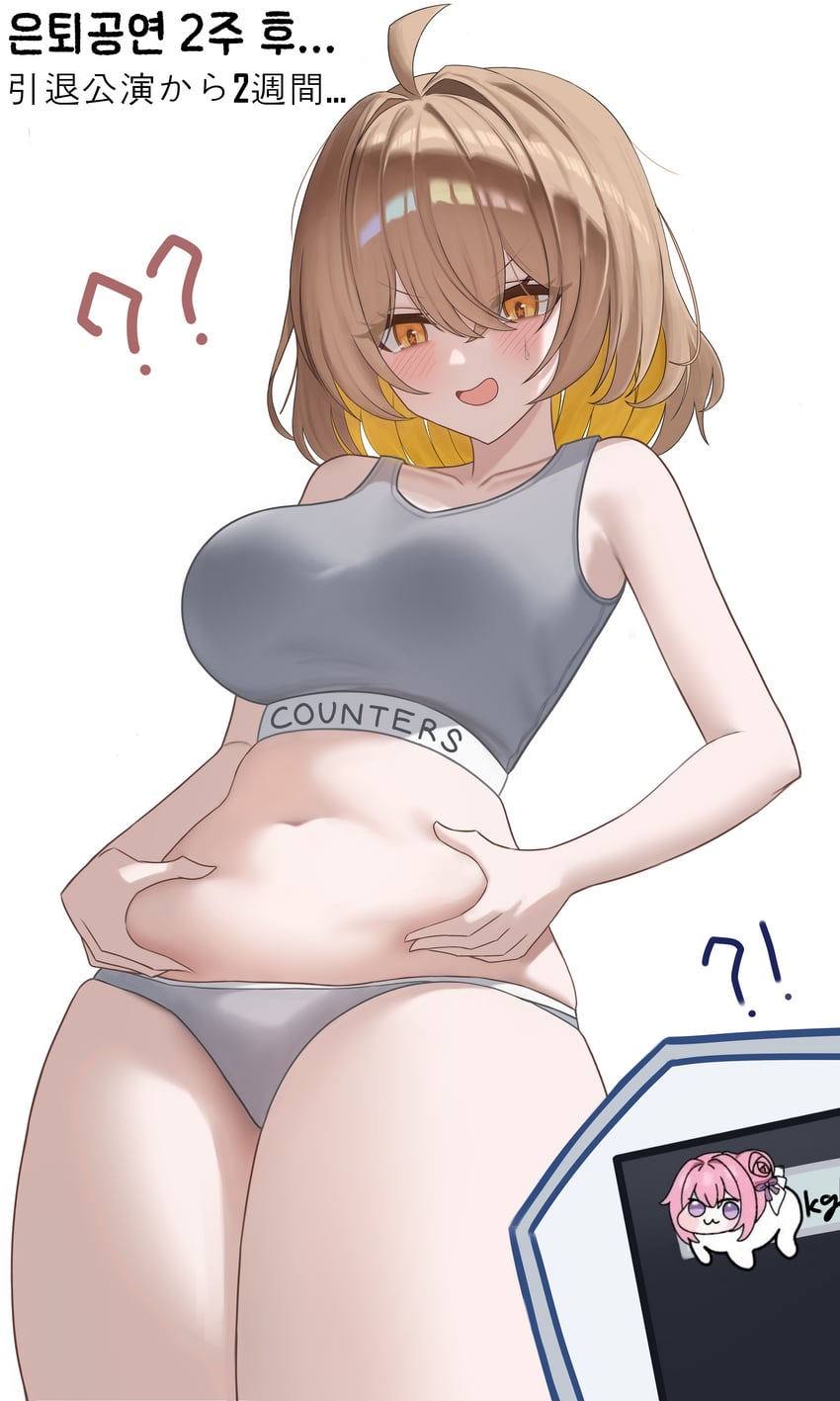 胜利女神：妮姬、阿尼斯(妮姬)、多萝 (妮姬) !? 1名女孩 问号 ？？ 呆毛