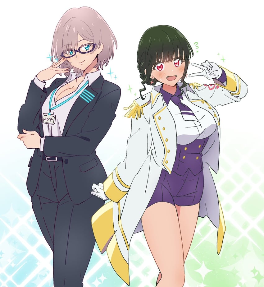 古立特宇宙、SSSS.电光机王、阿诺西路斯二世 2名女孩 anosillus ii (cosplay) 黑发 蓝眼 脸红