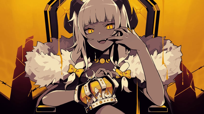 个人势虚拟主播、King (Vocaloid)、jinja (vtuber) 1名女孩 :D 金发 蝴蝶结 皇冠