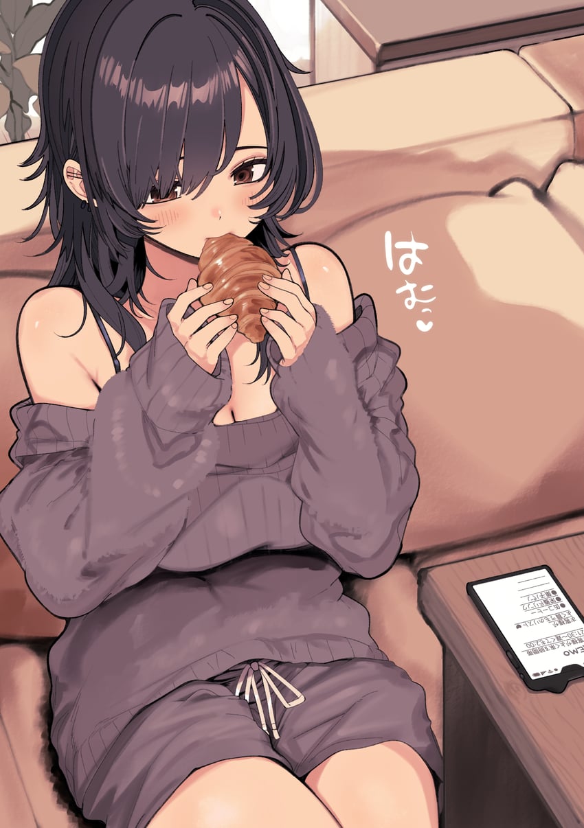 原创 1名女孩 杠铃穿刺 面包 乳房 棕眼睛