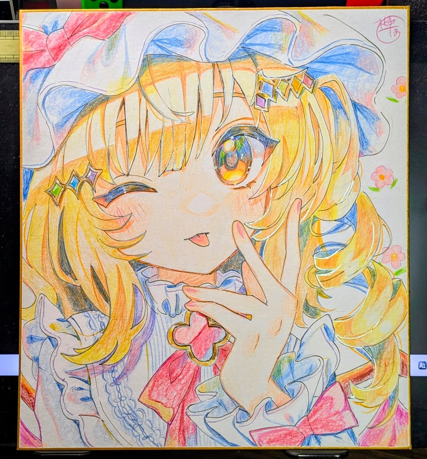 东方Project、芙兰朵露·斯卡蕾特 1名女孩 :p 吐舌头 替换服装 金发