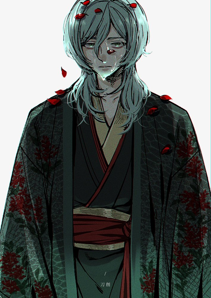 偶像梦幻祭、深海奏汰 1名男孩 替换服装 发型长度变动 (更长) 水色发 逆光