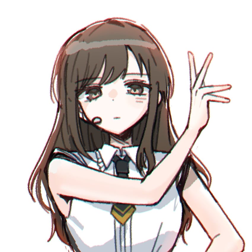 BanG Dream!、Bang Dream! It's MyGO!!!!!、澄田真奈 1名女孩 黑色领带 乳房 棕眼睛 棕发