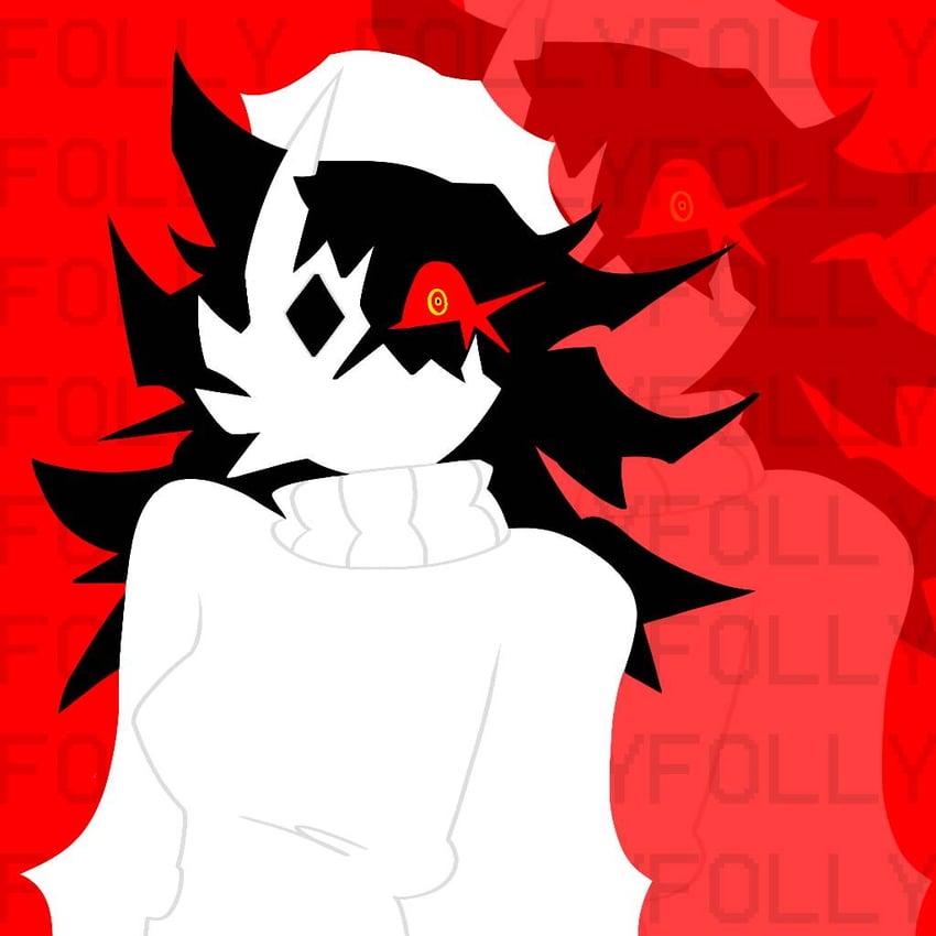 Regretevator、罗布乐思、folly (regretevator) 1名女孩 贝雷帽 黑发 破碎的面具 翻领毛衣