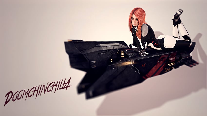 EVE Online 1名女孩 高级舰船 (EVE Online) 屁股 模糊 紧身连体衣